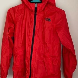 The North Face Red Raincoat Lightweight Hooded Jacket